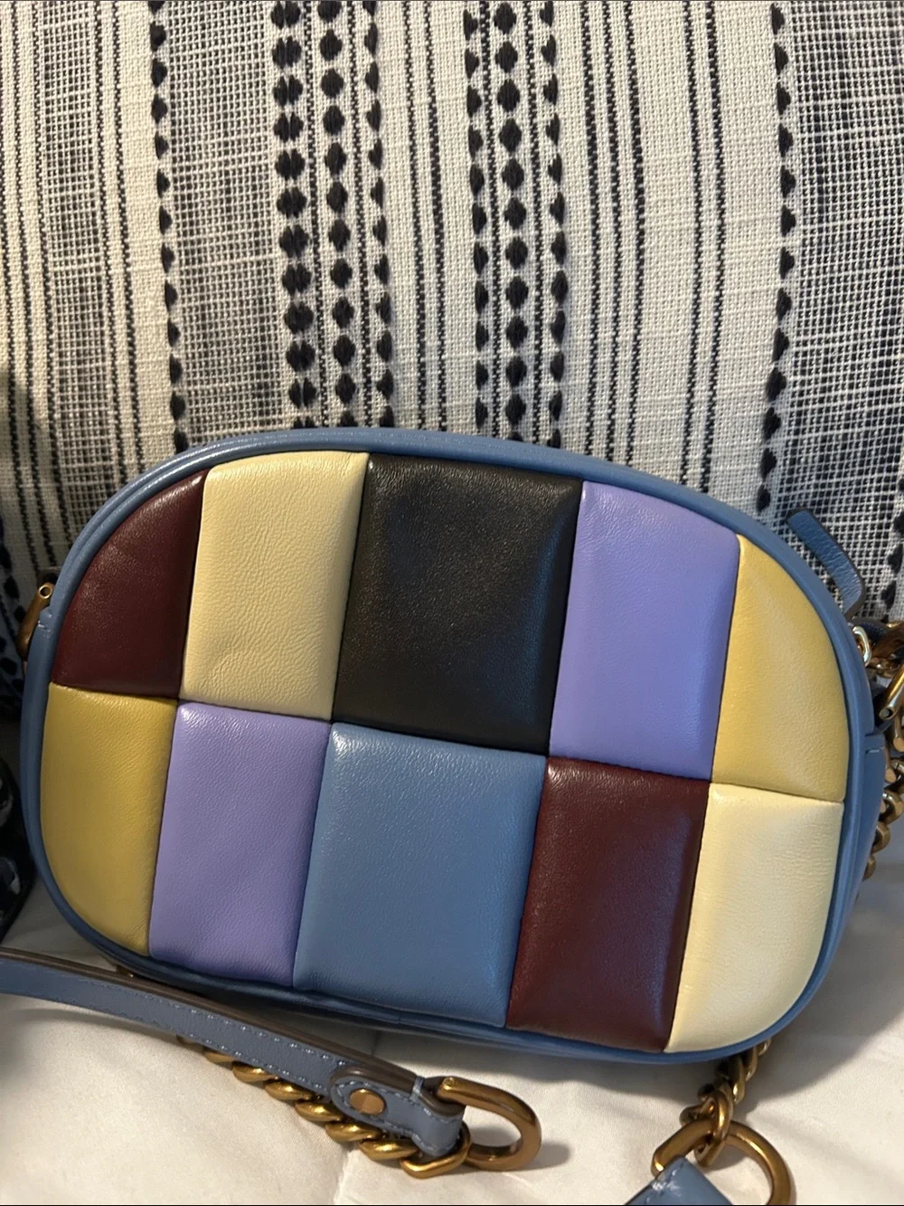 Tory Burch Kira Quilted Patchwork Leather Crossbody Bag